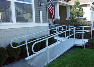 ADA Handicapped Wheelchair Accessible Ramp & Door Installation in Massachusetts.